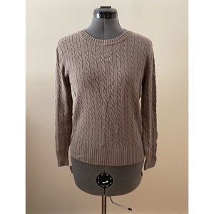 [Rosie Glow] Vintage Taupe Cable Knit Sweater